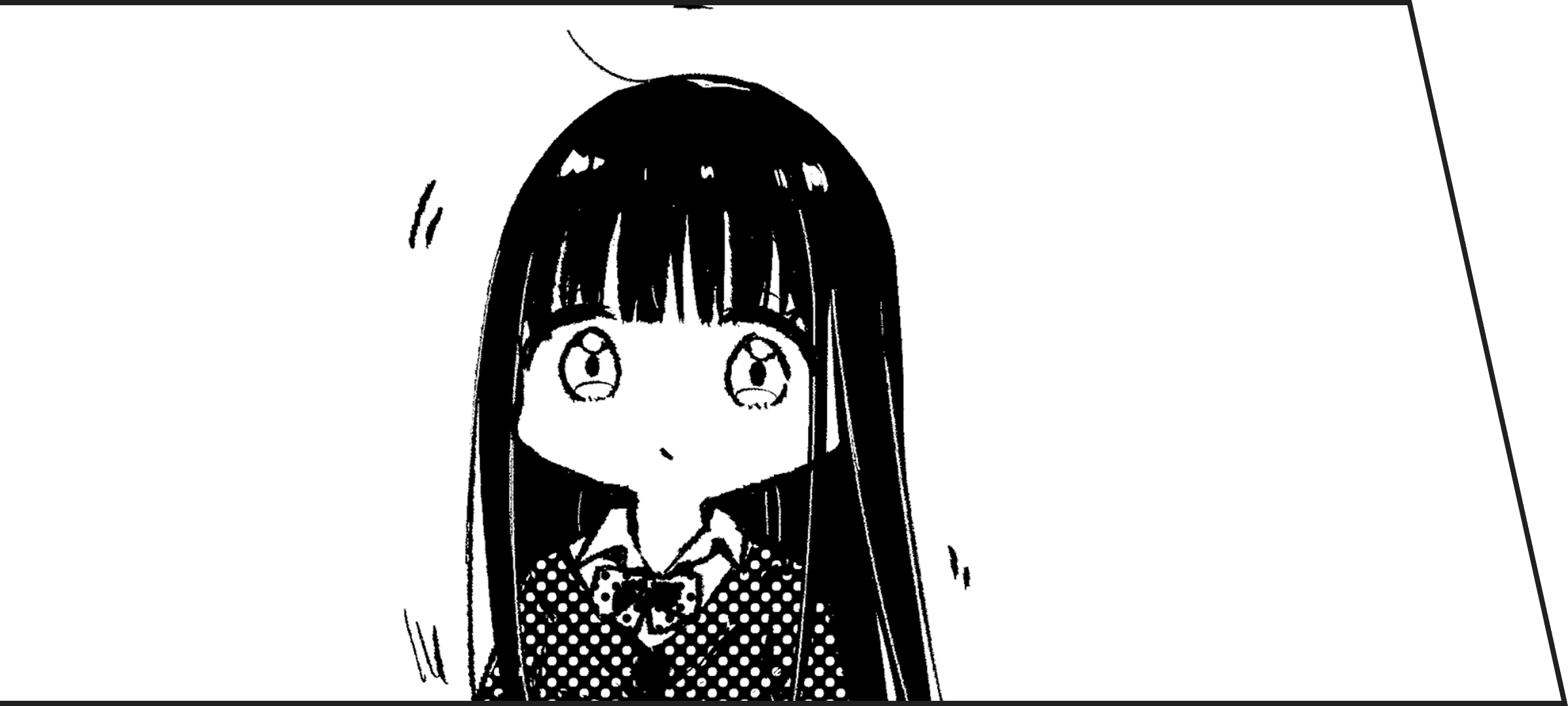Manga panel with the original Japanese speech bubble covered by a background fill that matches the surrounding art, ready for translated lettering