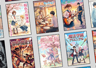 Grid of translated manga covers arranged on a shelf in a Loomic cloud folder