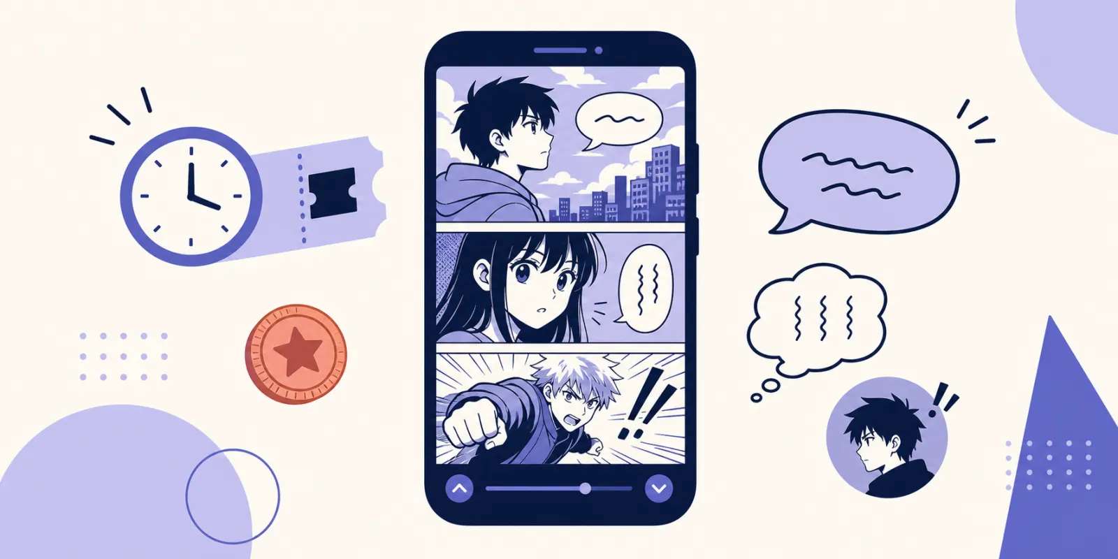 スマートフォンでLINEマンガを読む